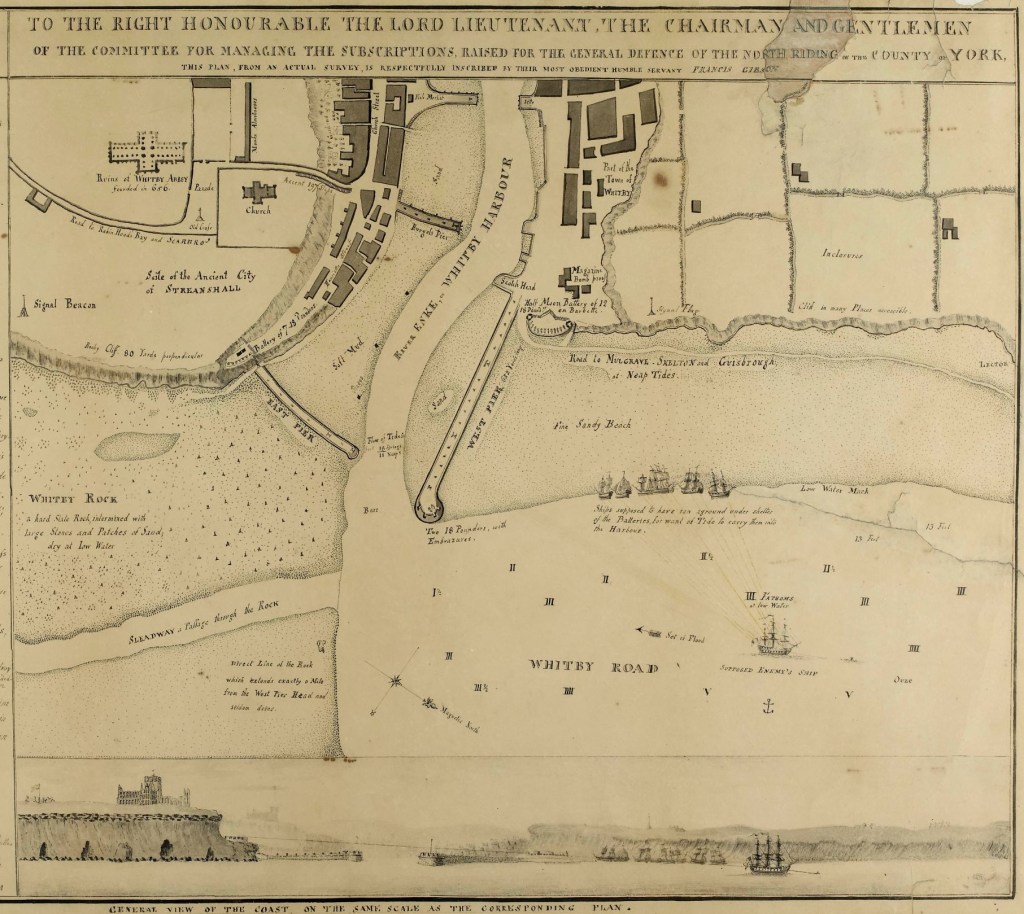 Plan of the defences of Whitby by Francis Gibson, 1794