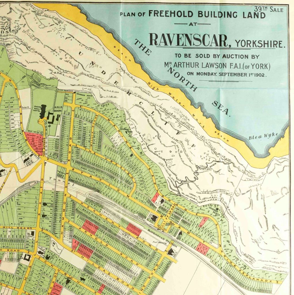 Plan of Freehold Building Land at Ravenscar, Yorkshire to be sold by auction on 1st September 1902