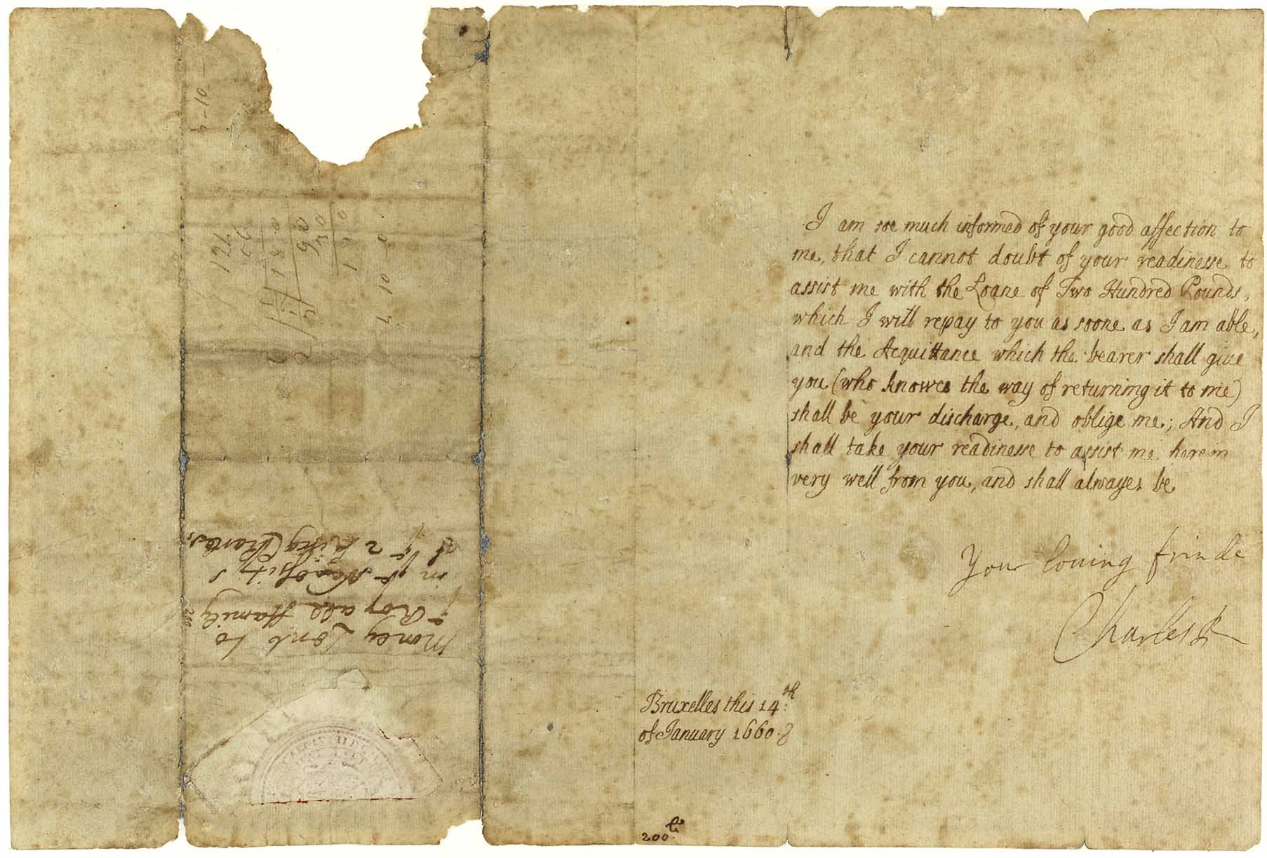 ZKZ King Charles Letter 1660